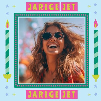 Jarige Jet Foto Upload Met Kaarsen Kaart