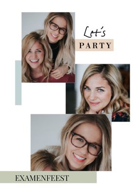 Collage Foto Upload Examenfeest Kaart