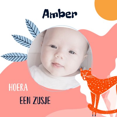 Greetz | Geboortekaart | Hoera een zusje