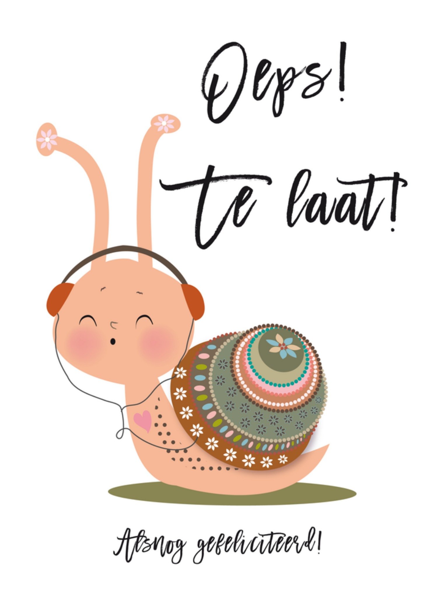 Verjaardag Te laat Slak Kaart Tsjip