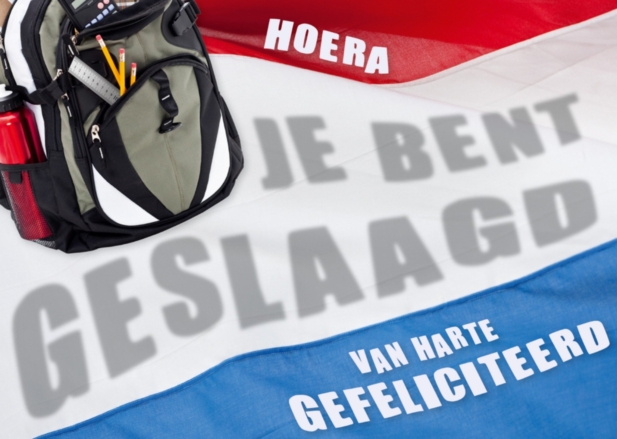 Geslaagd kaart vlag rugtas Kaart Paperclip