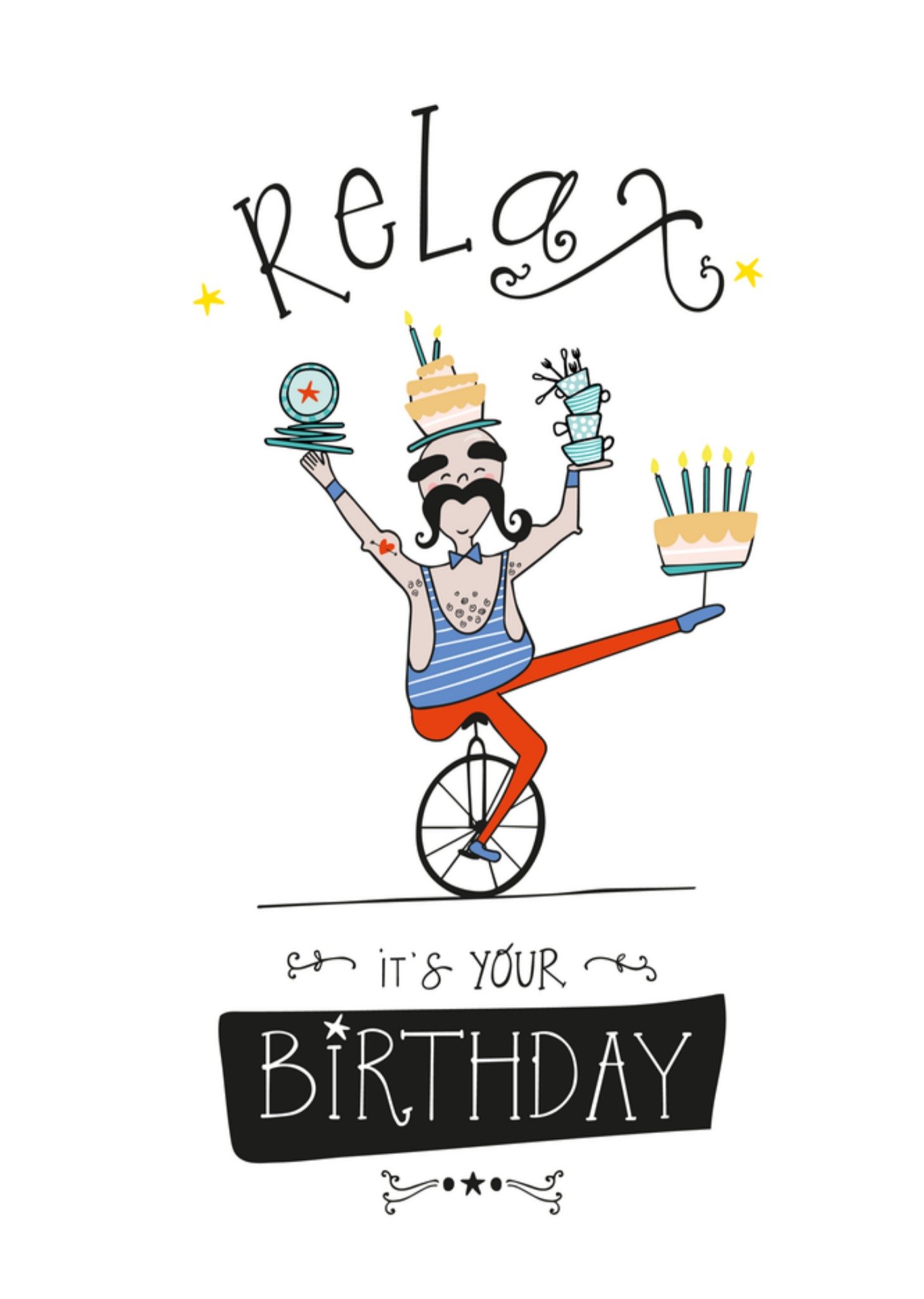 Verjaardagskaart Relax it