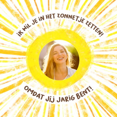 Liefs Jansje | Verjaardagskaart | Zonnetje | Met foto