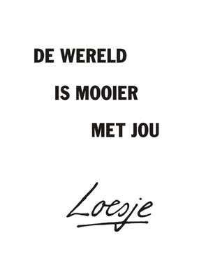 Liefde kaart | Loesje | Wit | Spreuk | Zwart