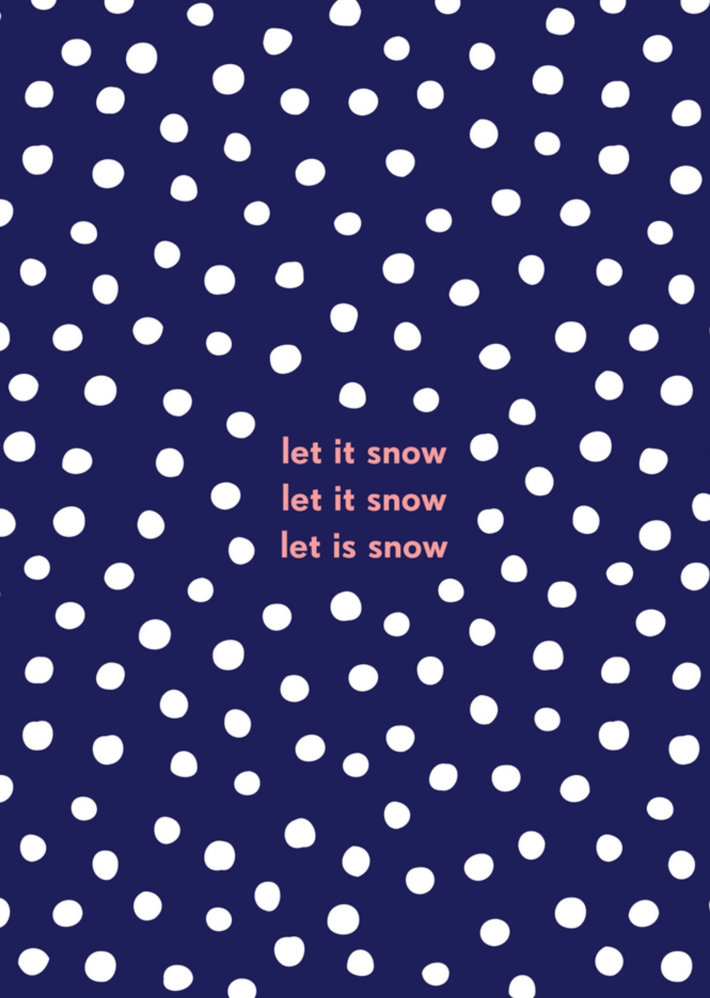 Kerstkaart let it snow Greetz