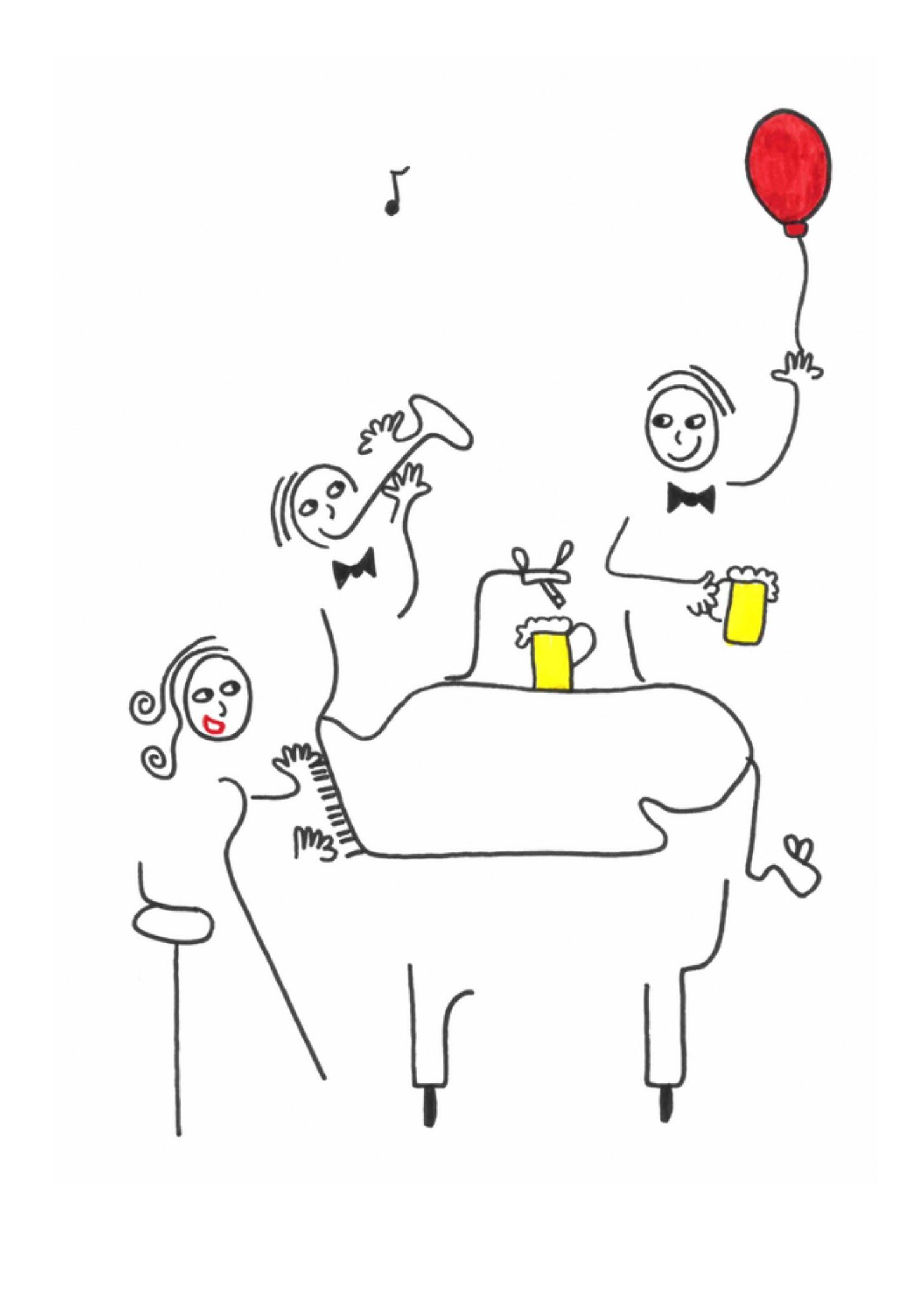 Verjaardagskaart Muziek Kaart Eva Gans