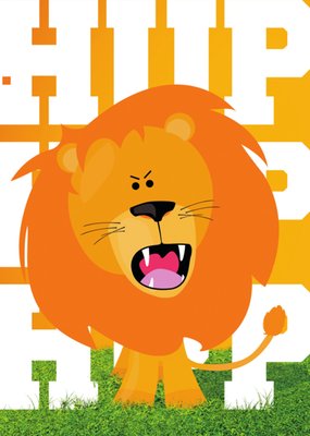 WK kaart met oranje leeuw