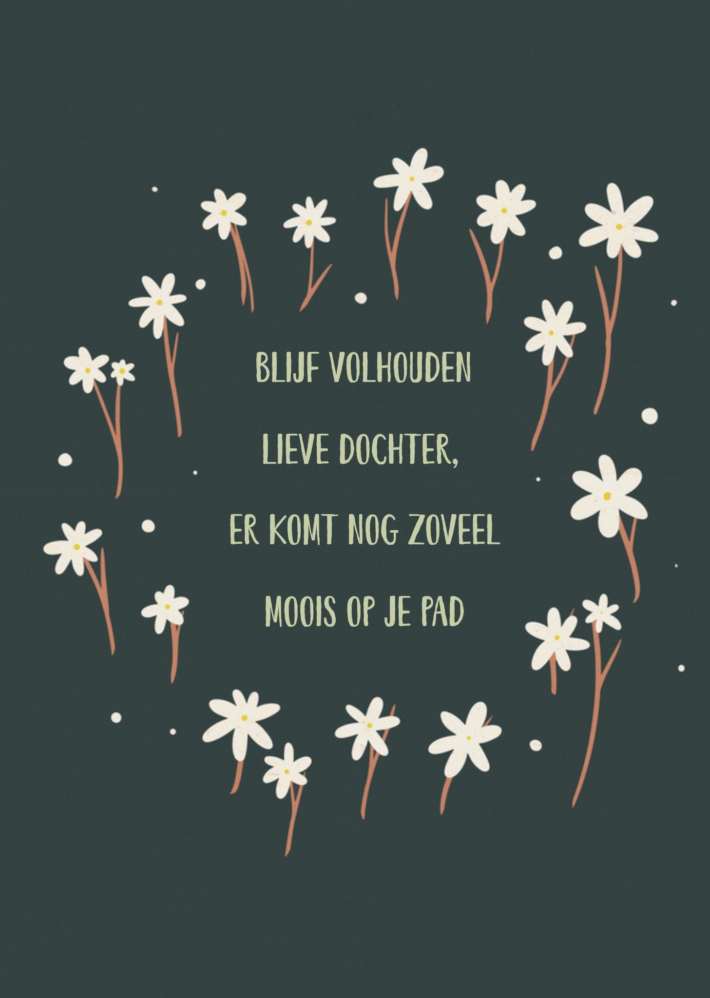 Denken aan Blijf volhouden Greetz