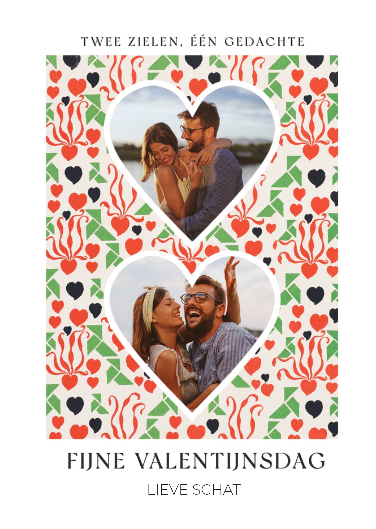 V A Valentijnskaart Harten Met fotos Kaart The V A