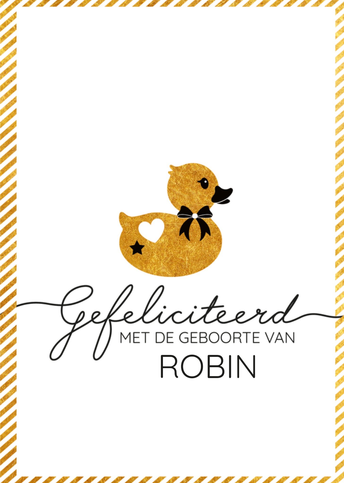 Geboortekaart Gefeliciteerd Kaart Paperclip