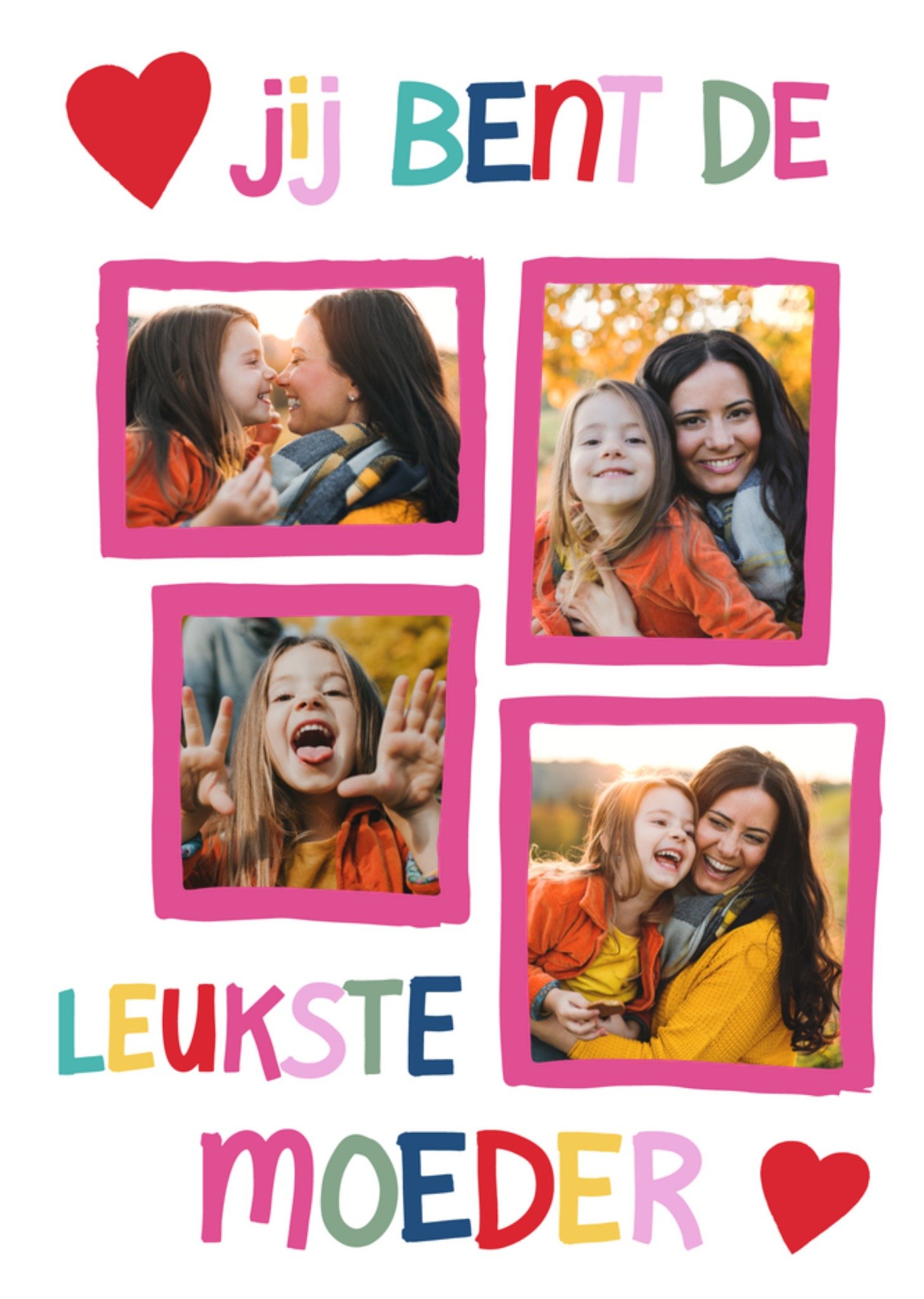 Moederdagkaart Jij bent de leukste moeder Fotokaart Kaart Greetz