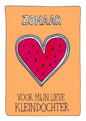 Sandysign | Zomaar kaart | Watermeloen Hart