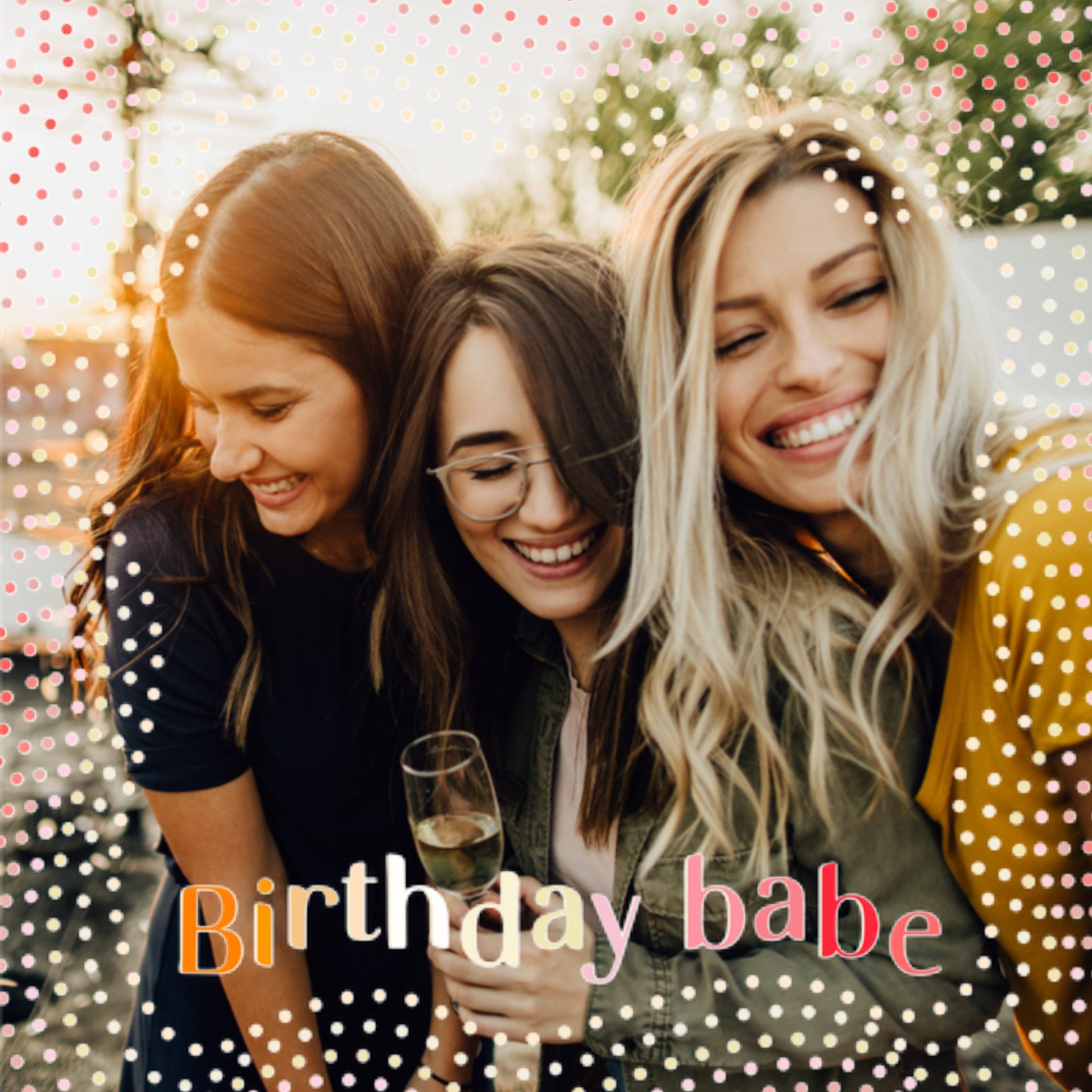 Greetz Verjaardagskaart Met foto Birthday Babe Vierkant