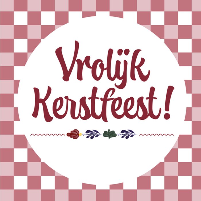 Boerenbont | Kerstkaart | Vrolijk kerstfeest