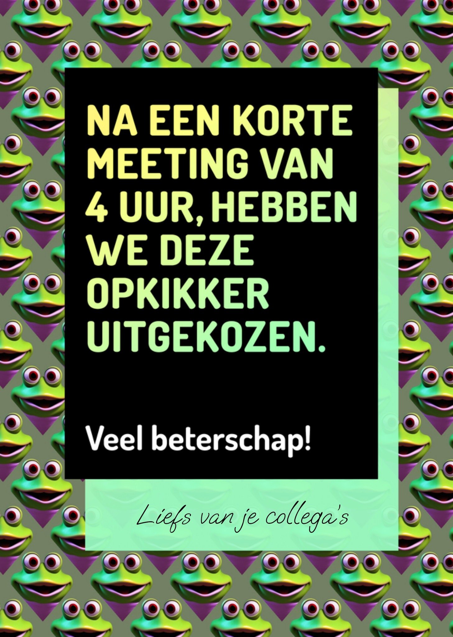 Beterschapskaart Kikker Kaart Love Repeat