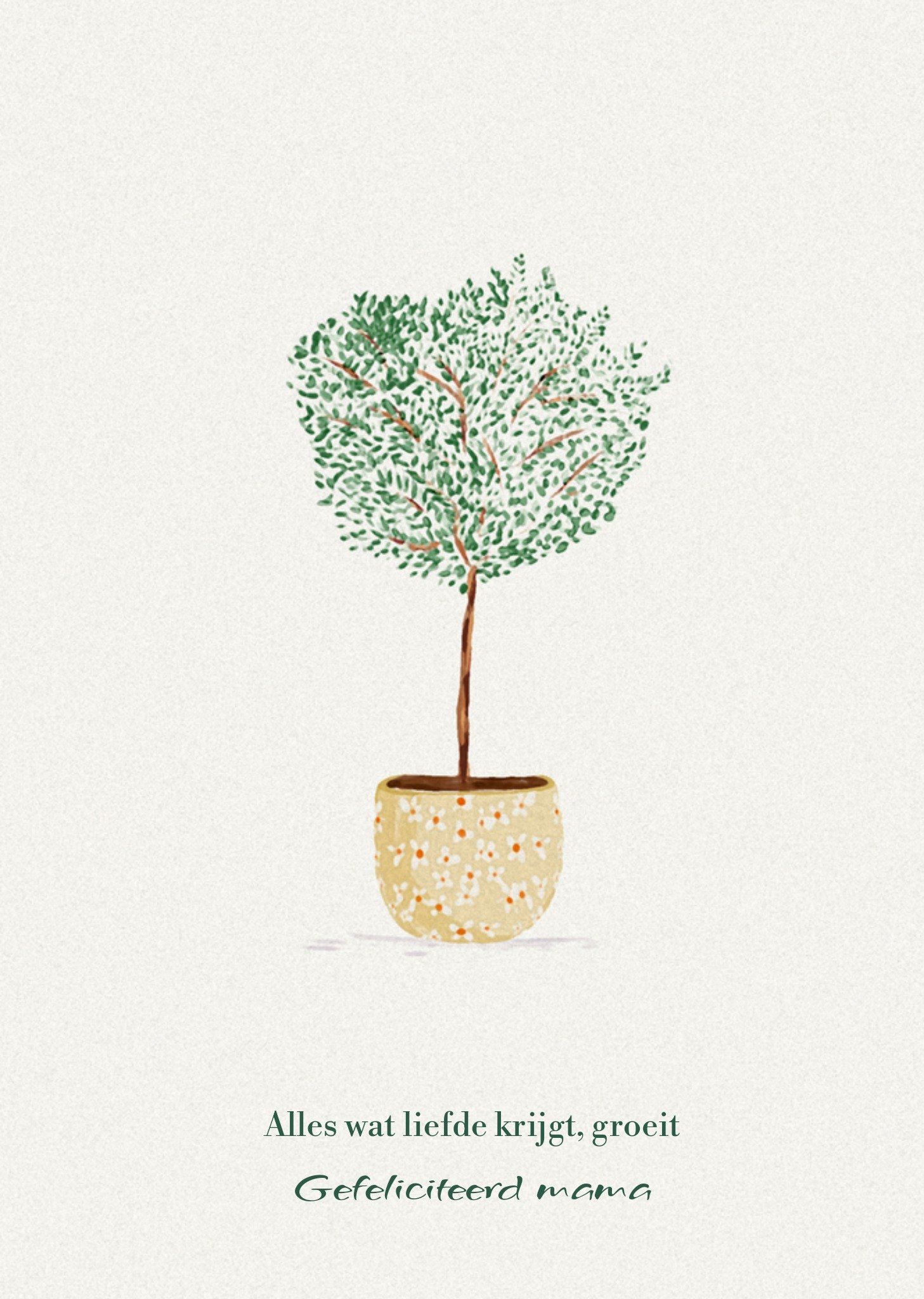 Greetz Verjaardagskaart plantje Standard Card