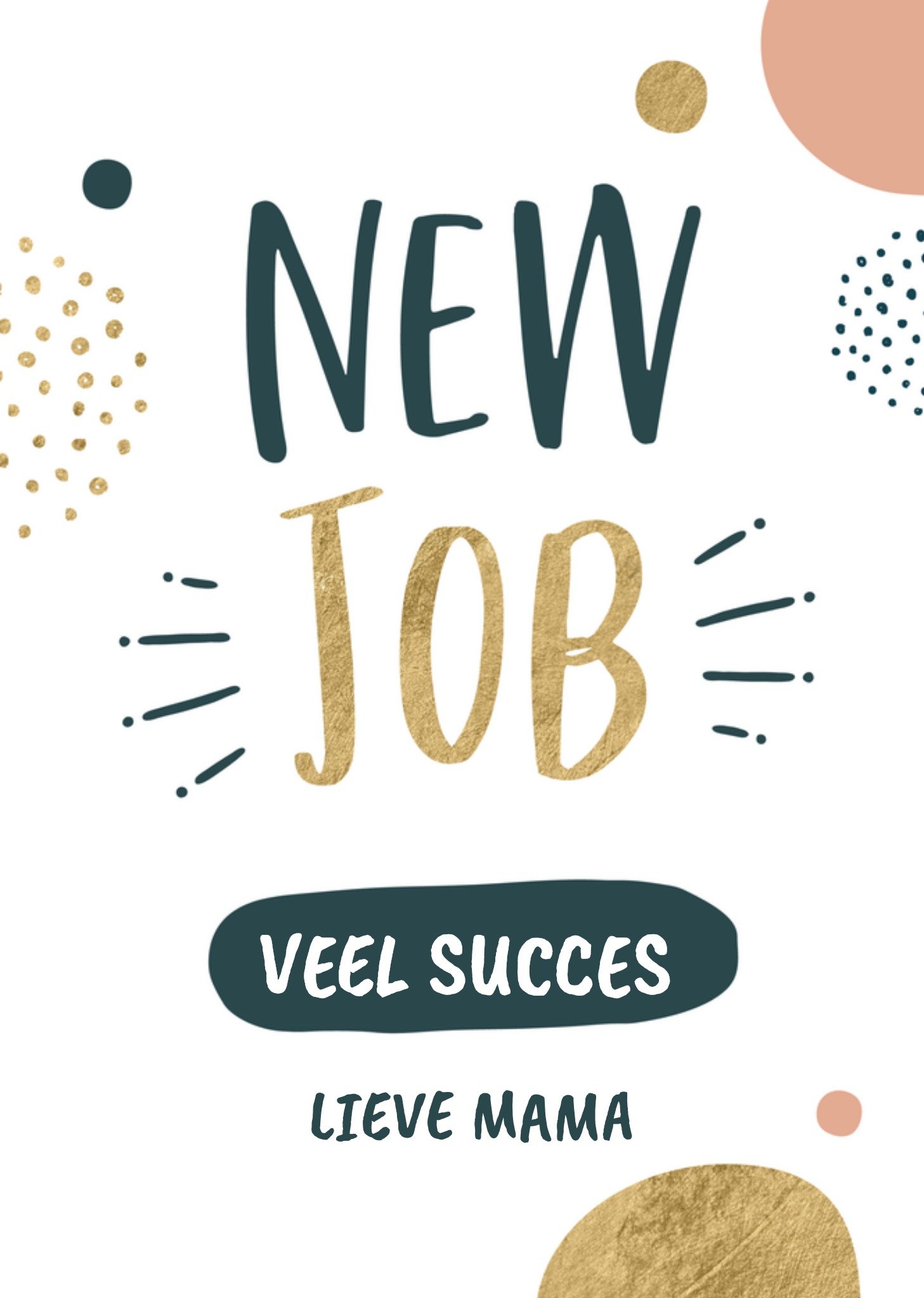 Nieuwe baan veel succes mama Kaart Papercute