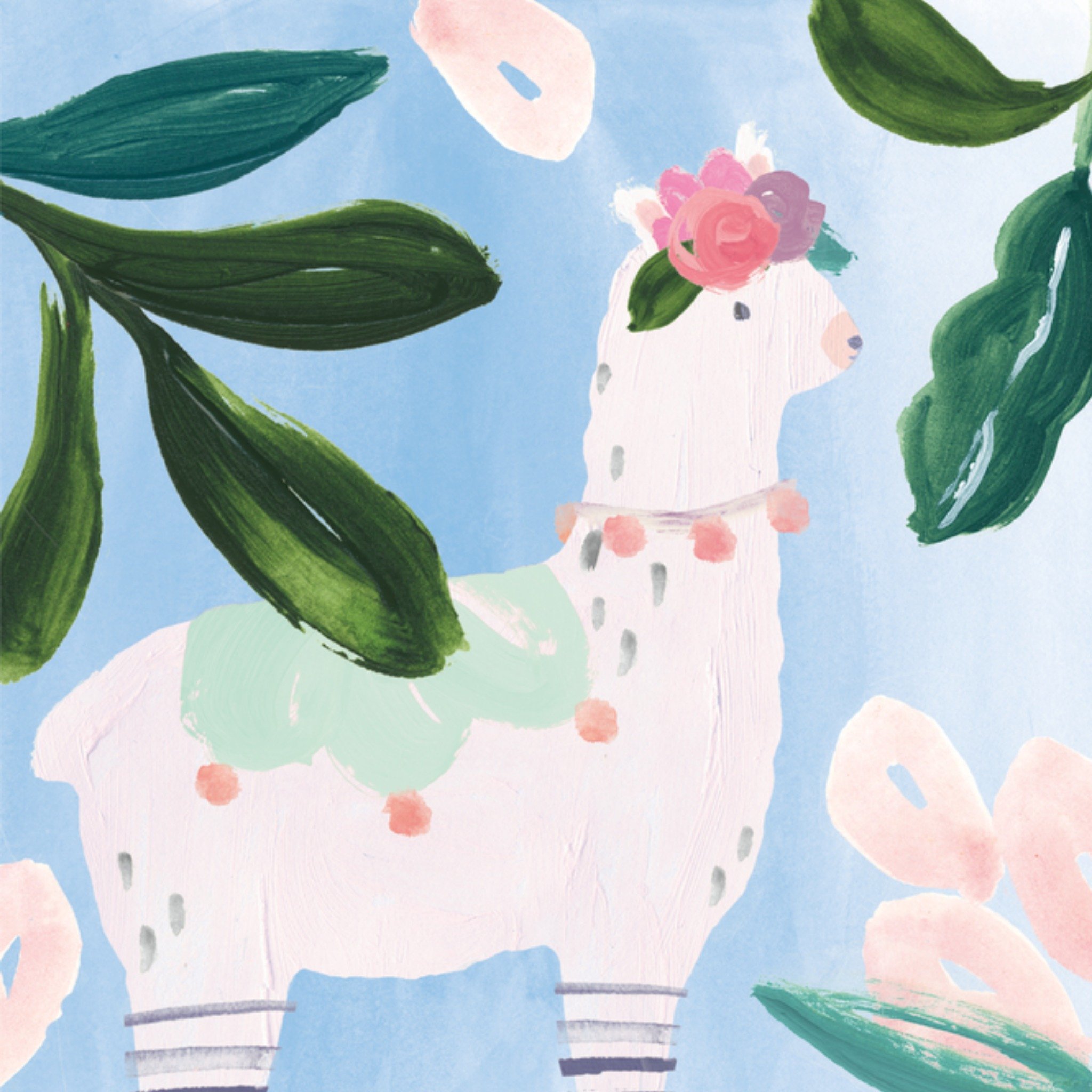 Verjaardagskaart Alpaca Vierkante Kaart UK Greetings