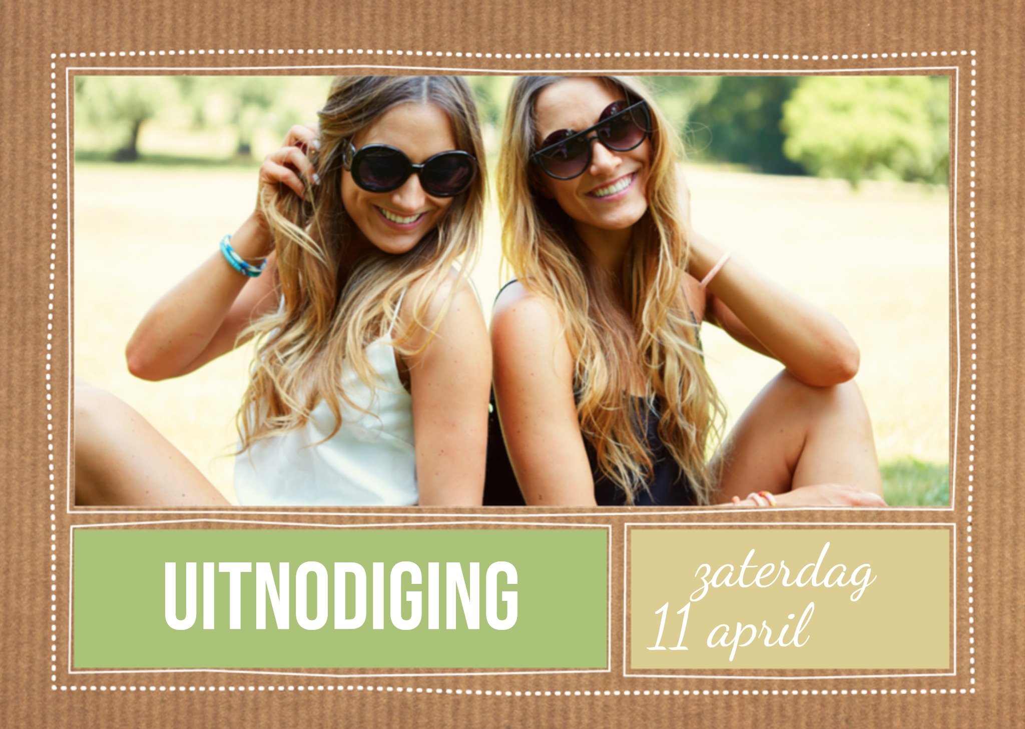 Uitnodiging met eigen foto Kaart Greetz