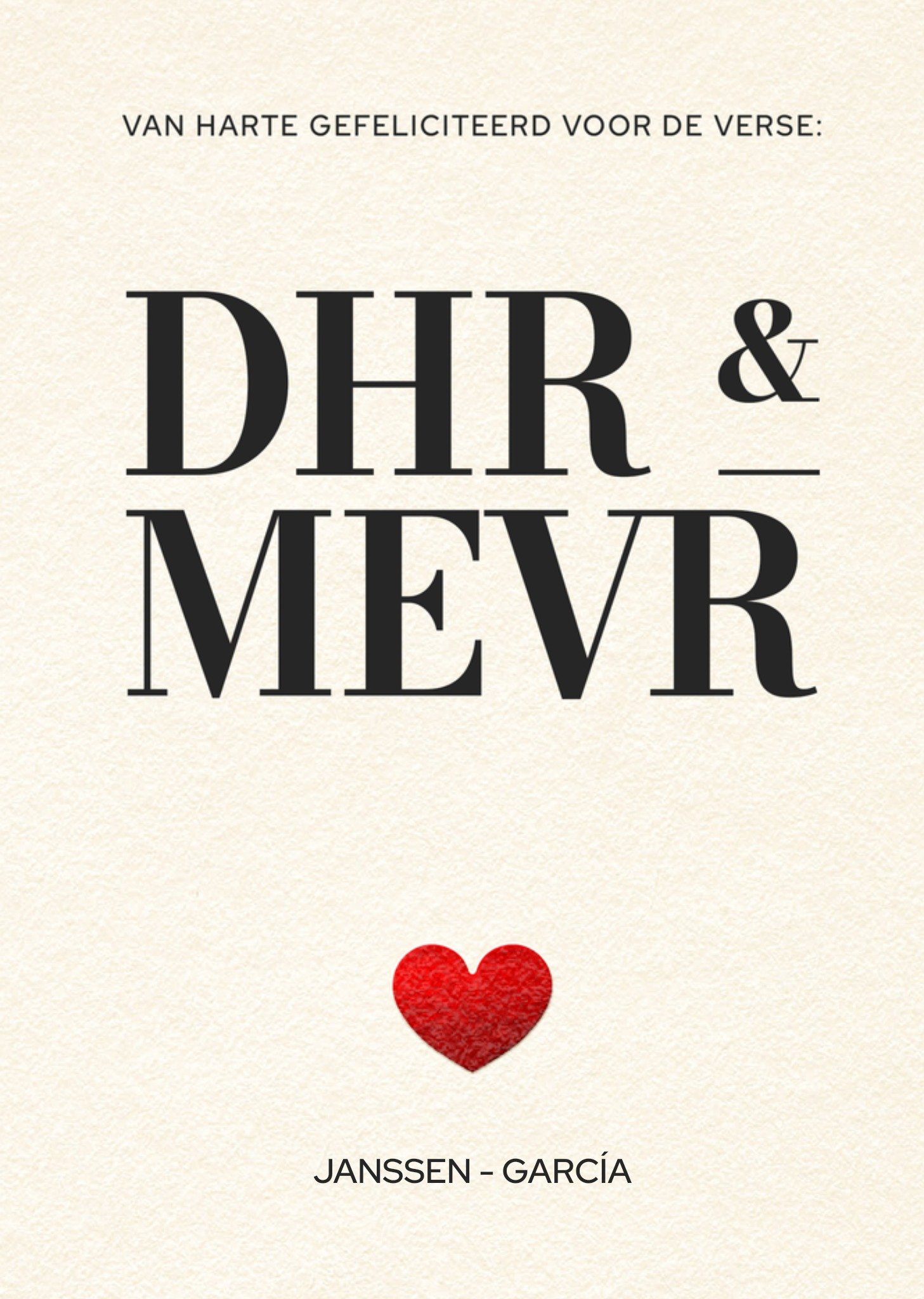 Huwelijkskaart Gefeliciteerd voor de verse dhr en mevr Aanpasbare tekst Kaart Bright Spot