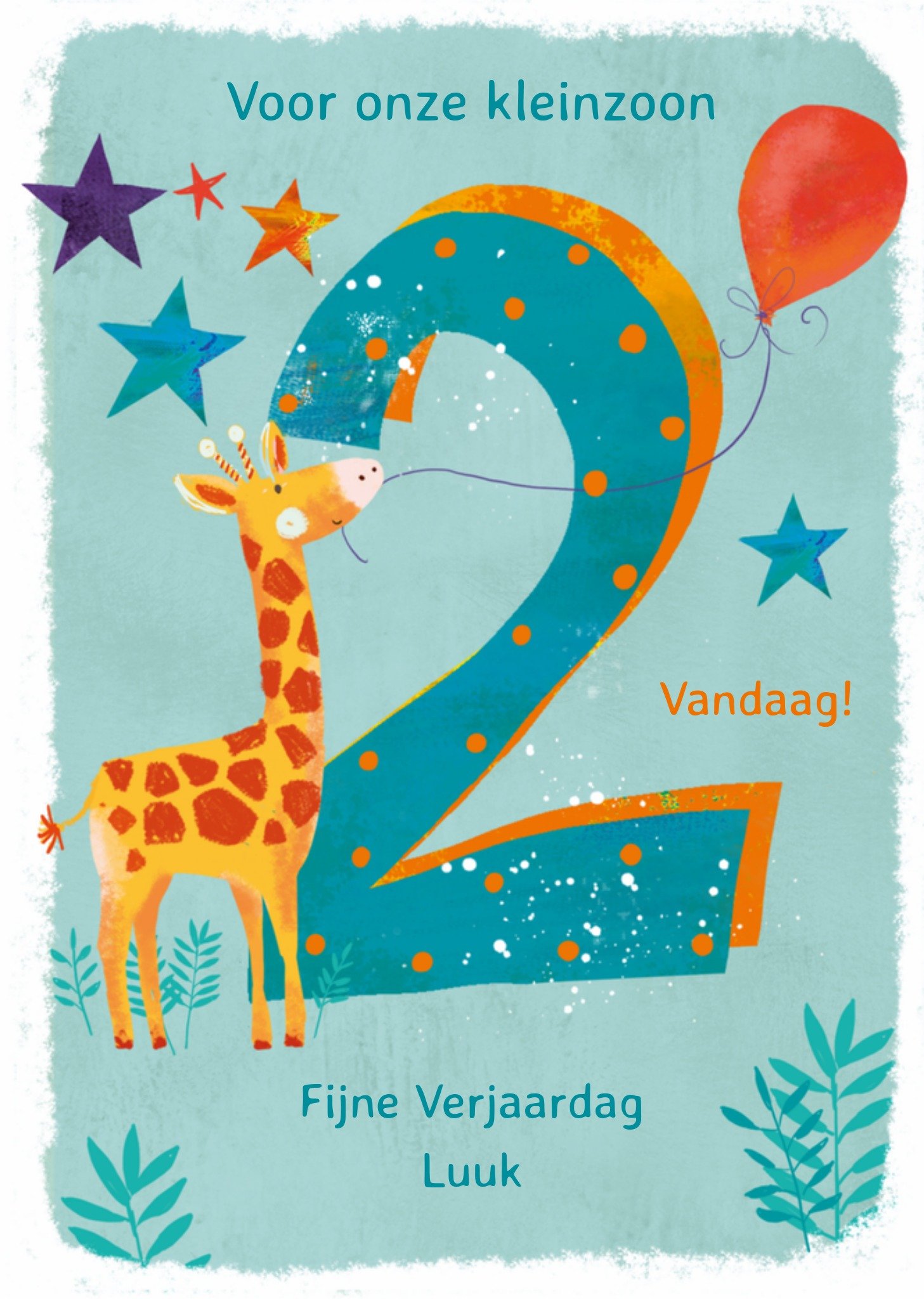 Verjaardagskaart met naam Kaart Ling Design