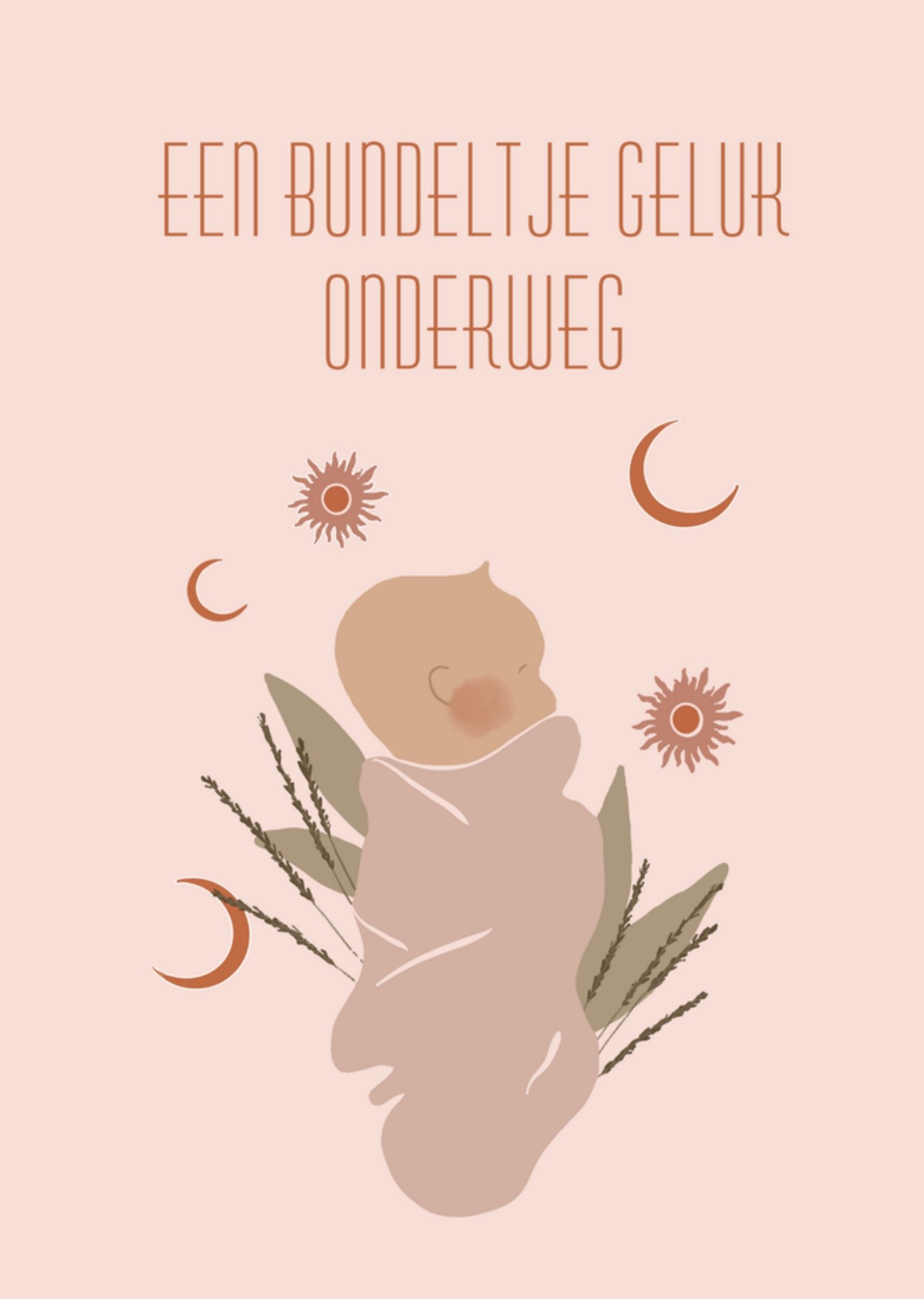 Zwangerschapskaart bundeltje geluk Kaart Greetz