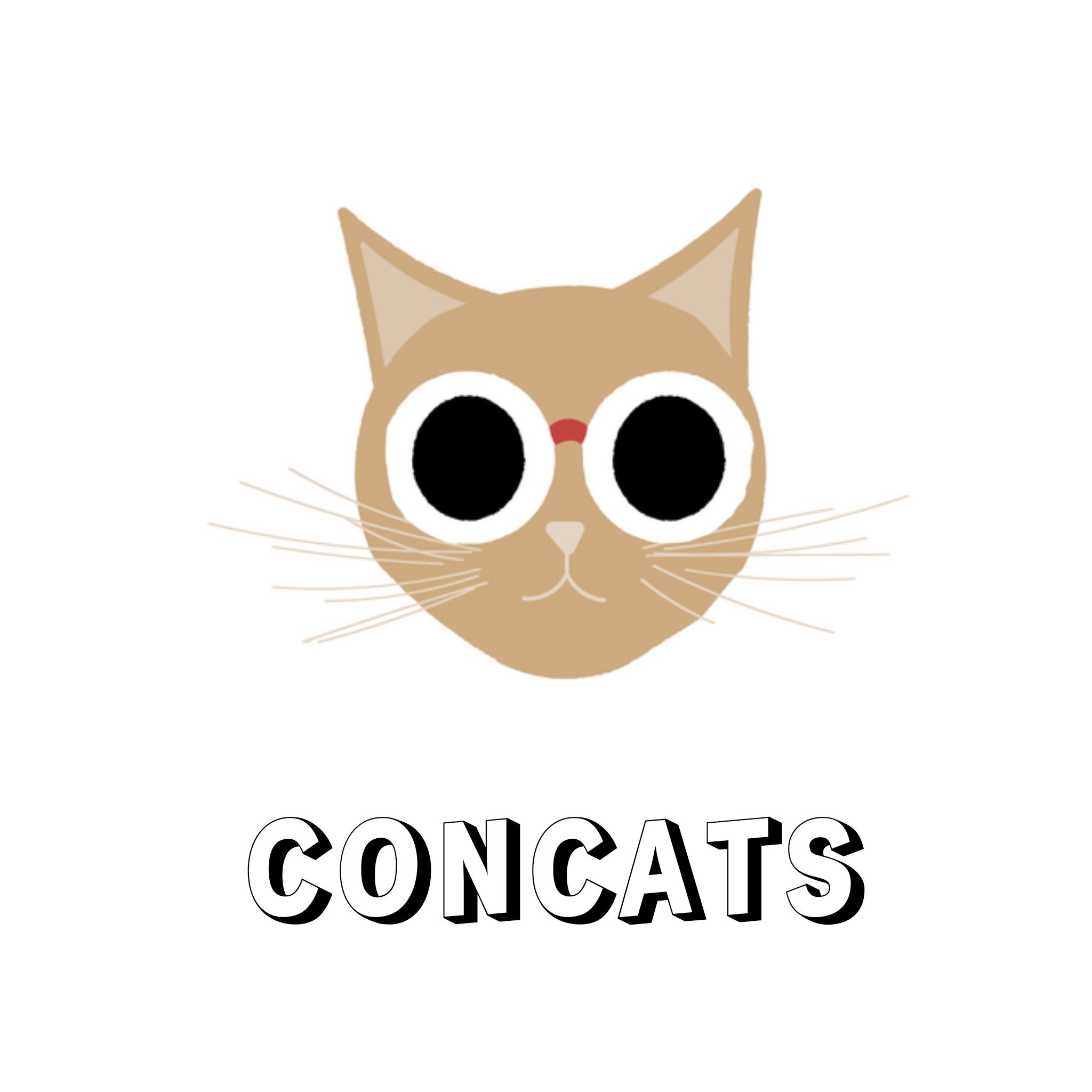 Greetz Felicitatiekaart kat concats Vierkant