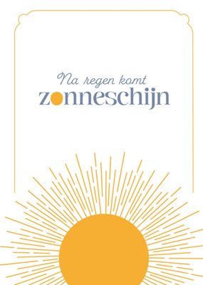  Paperclip | Condoleancekaart | Na regen komt zonneschijn