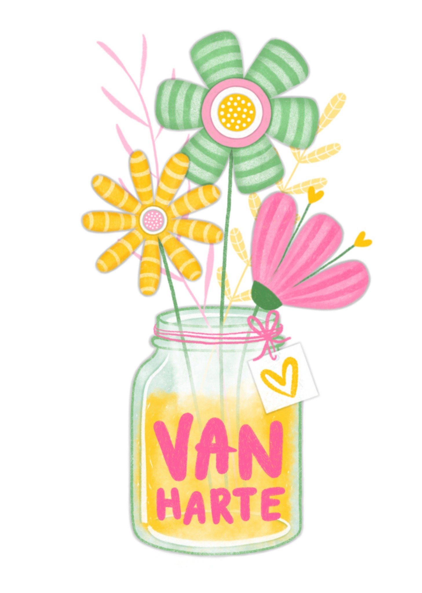 Verjaardagskaart bloemen Kaart Marieke Witke