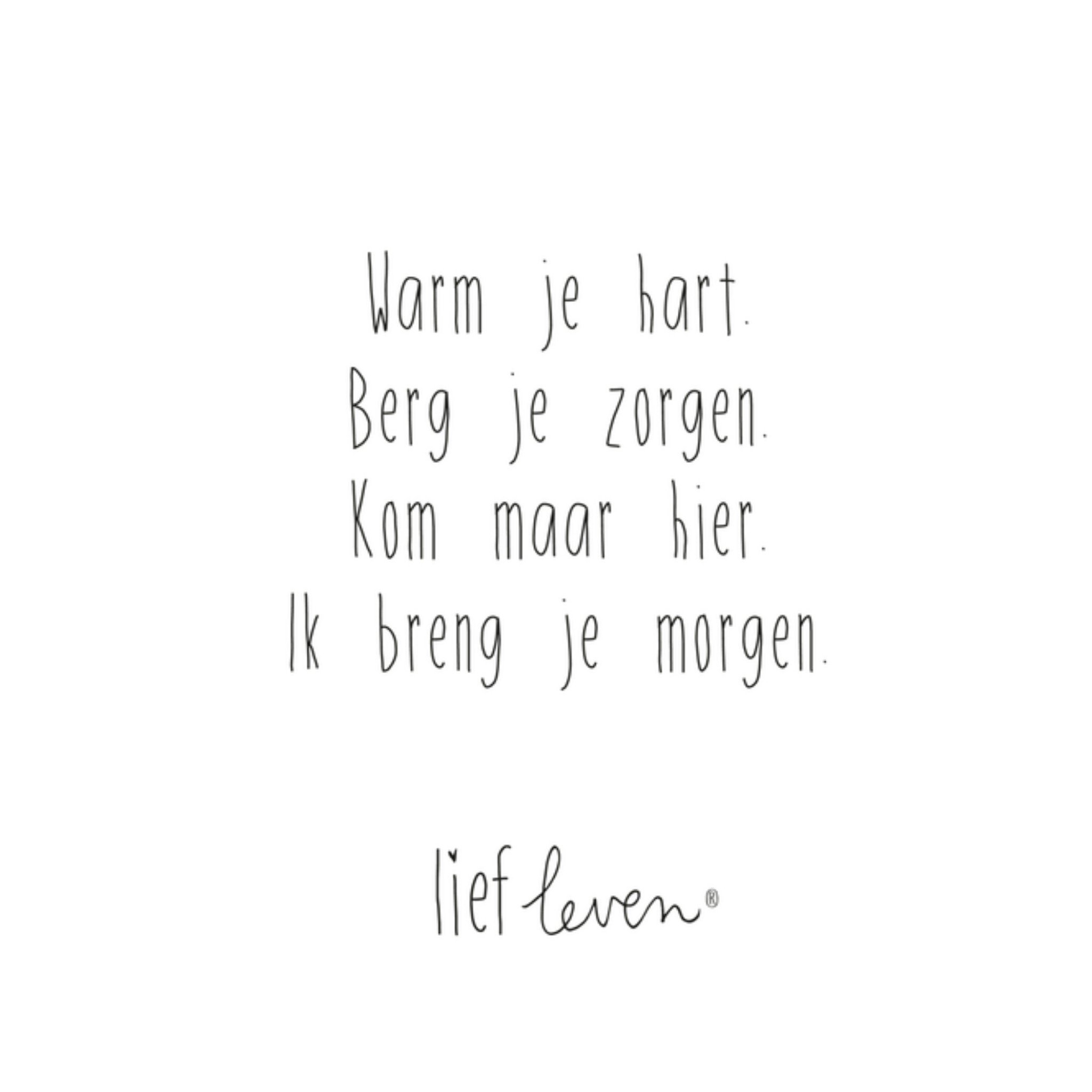 Vriendschapskaart tekst Vierkante Kaart Lief Leven