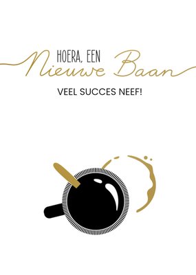 Paperclip | Nieuwe baan kaart | Koffie