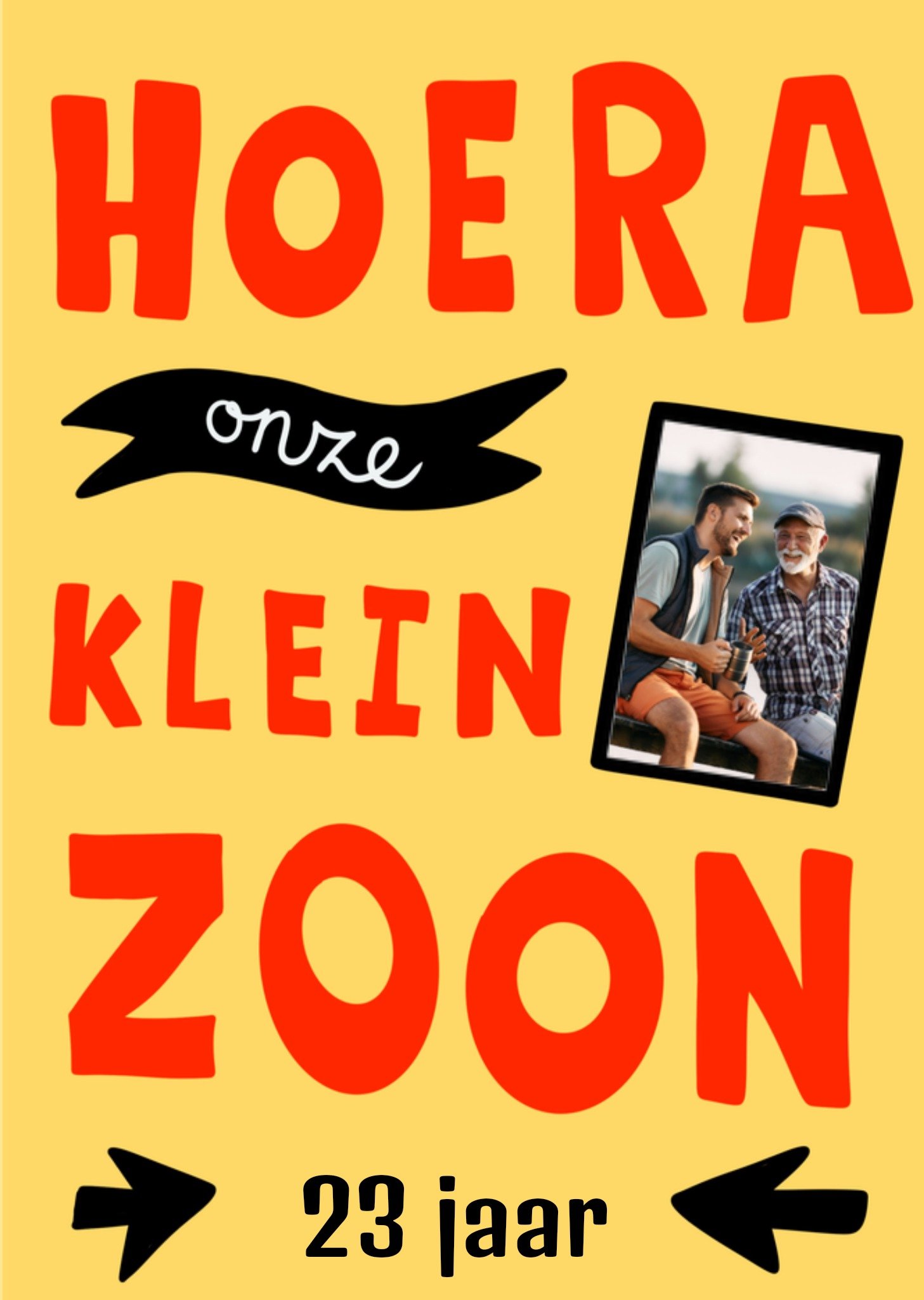 Verjaardagskaart Kleinzoon Typografie Greetz