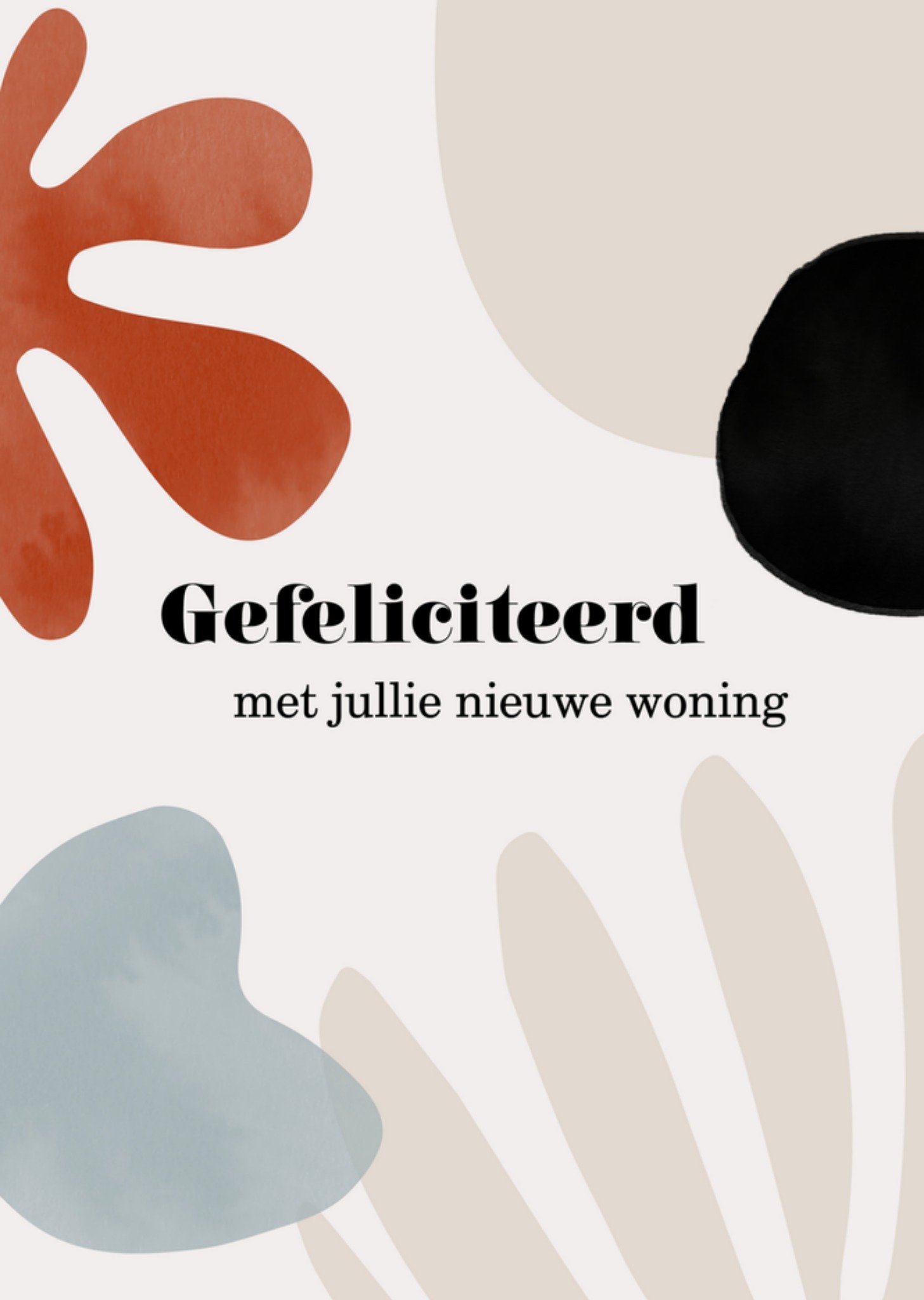 Greetz Nieuwe woning kaart abstract Standard Card