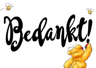 Doodles | Bedankkaart | bedankt! | beer