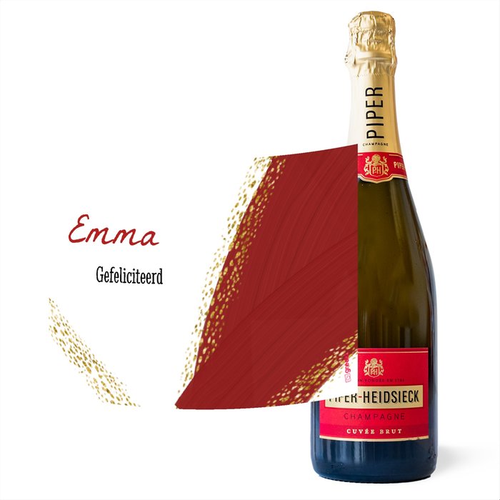 Piper Heidsieck | Brut | Gefeliciteerd met eigen naam | 750 ml