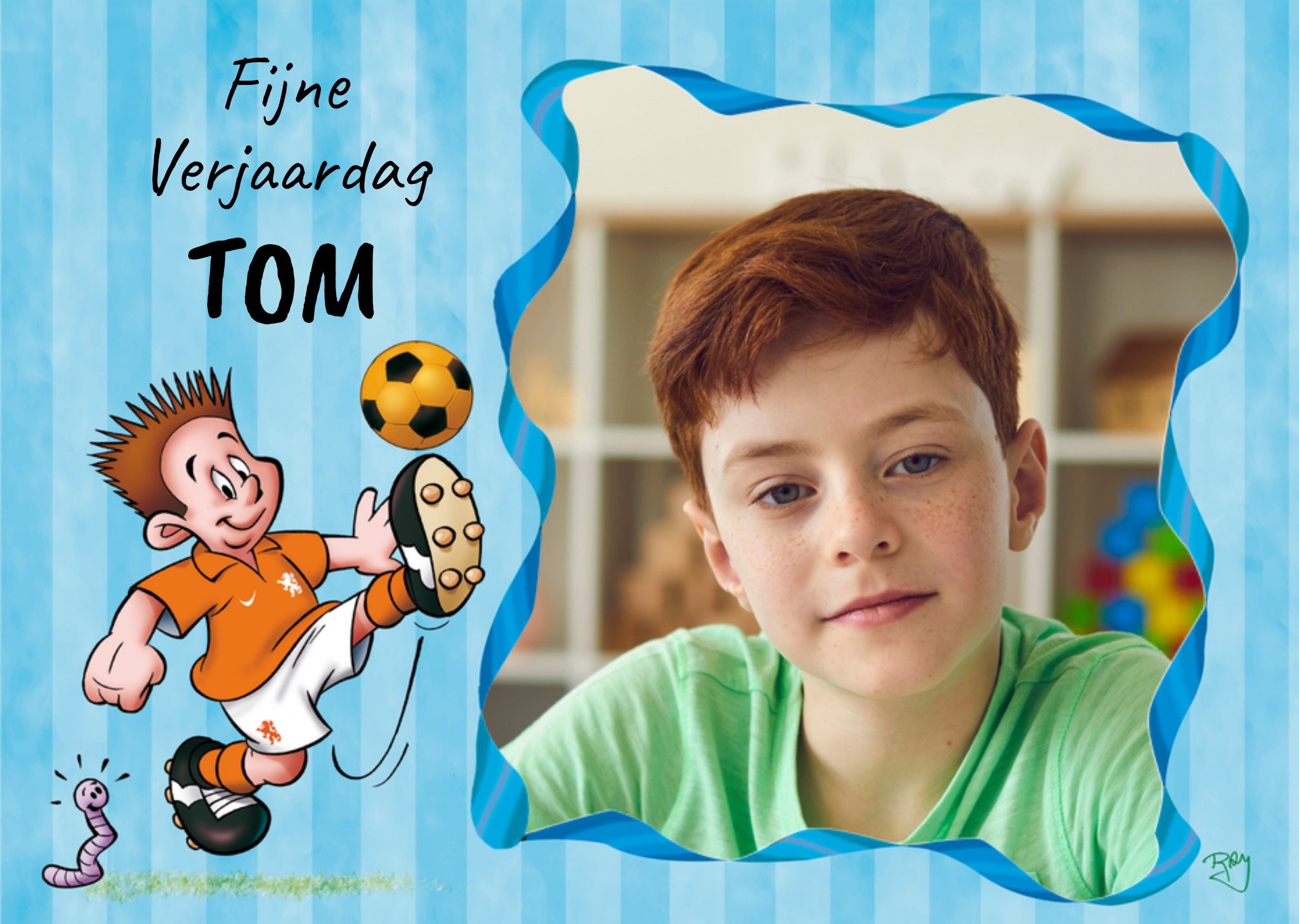 Verjaardagskaart voetbal Kaart Doodles