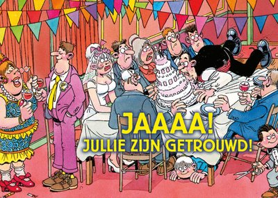 Jan van Haasteren | Huwelijkskaart | Jaaaa Jullie zijn getrouwd