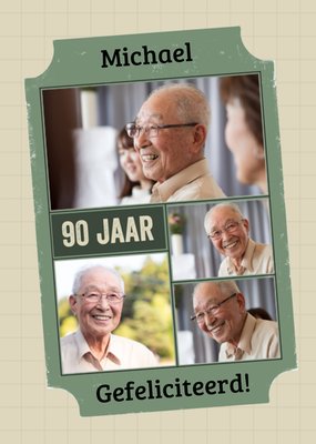 Greetz | Verjaardagskaart | 90 jaar | fotokaart