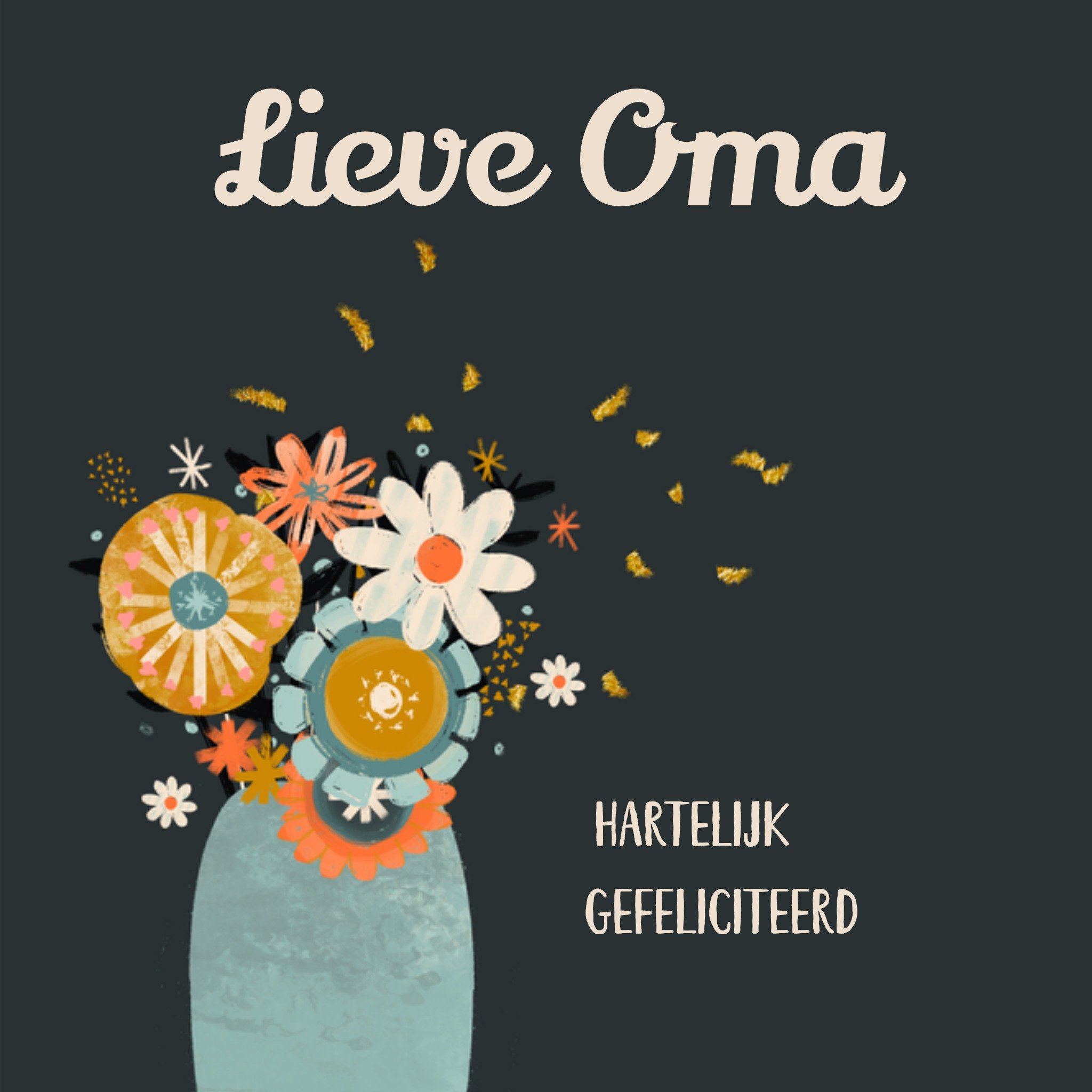 Greetz Verjaardagskaart Lieve oma Vierkant