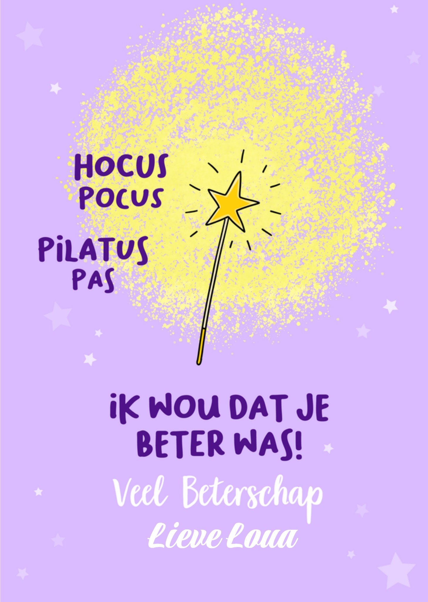 Beterschapskaart Hocus Pocus Kaart Liefs Jansje