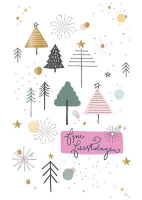 Funny Side Up | Kerstkaart | Fijne Feestdagen | Bomen