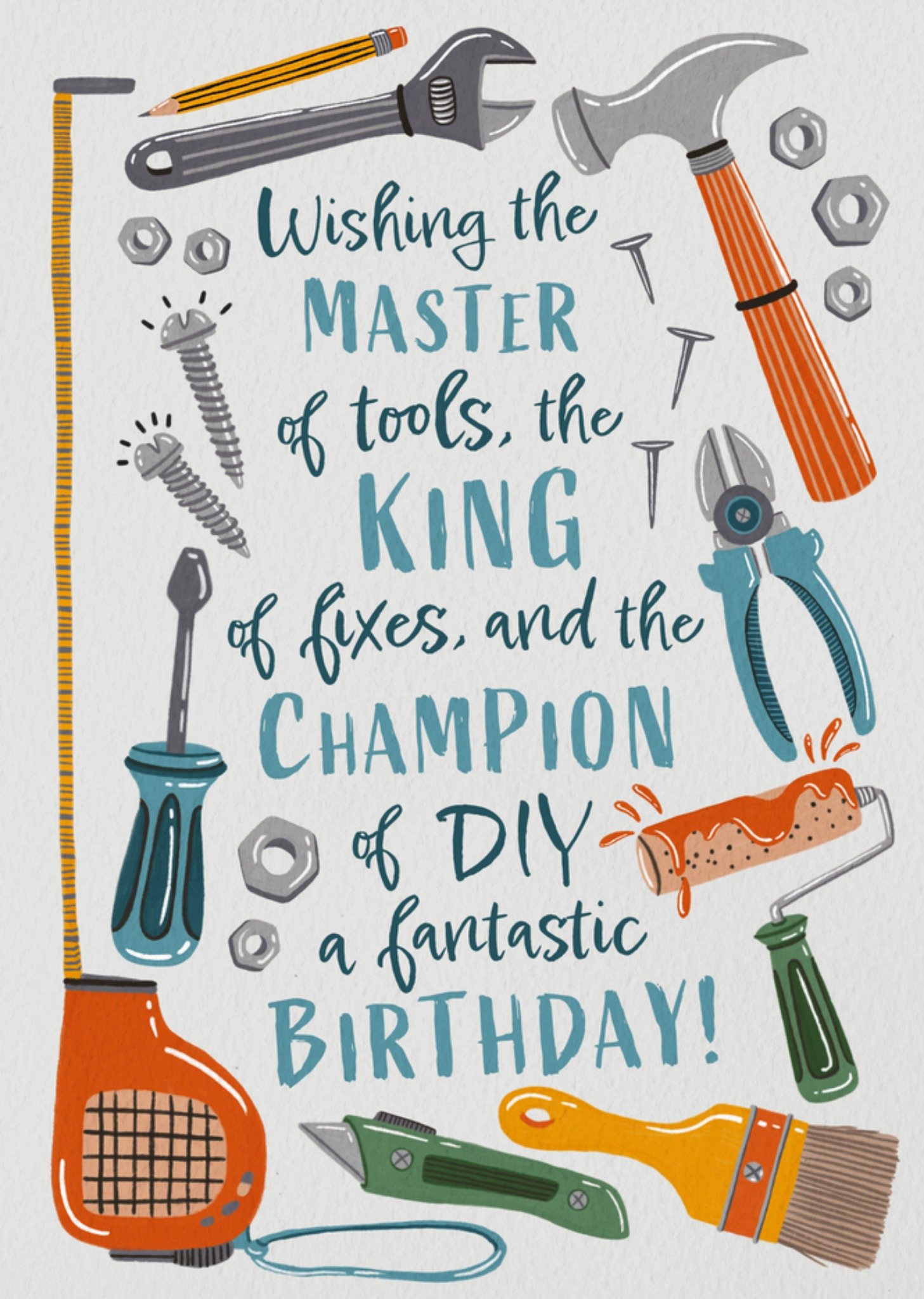 Verjaardagskaart Champion of DIY Greetz