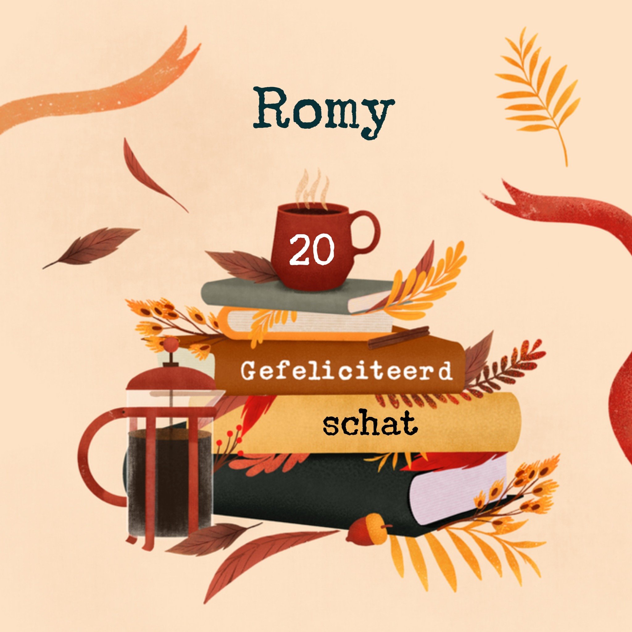 Greetz Verjaardag Herfst Vriendin Vierkant