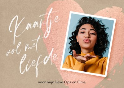 Kaartje Vol Met Liefde Hart Foto Upload Opa En Oma Kaart