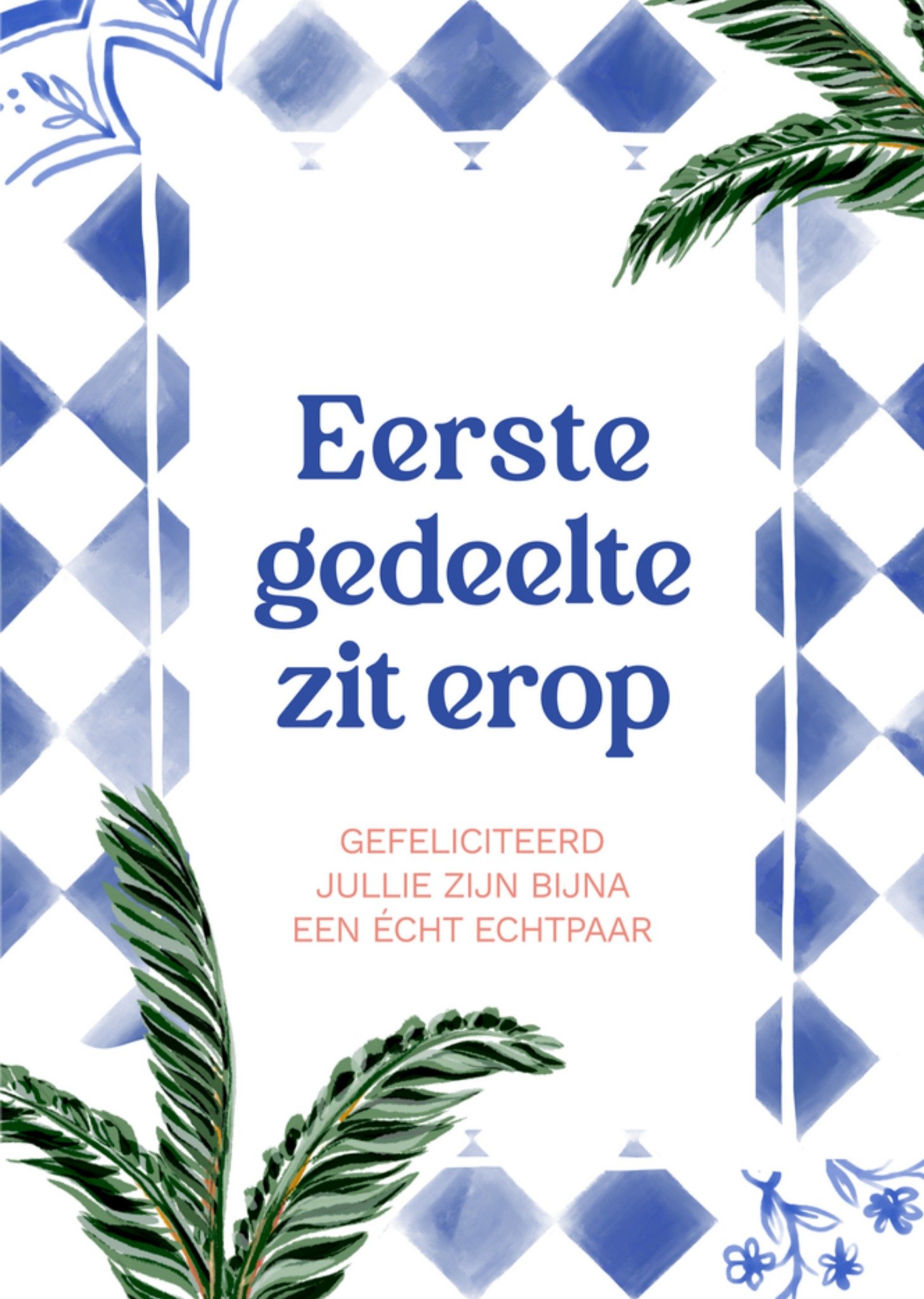 Huwelijkskaart Palmtakken Greetz