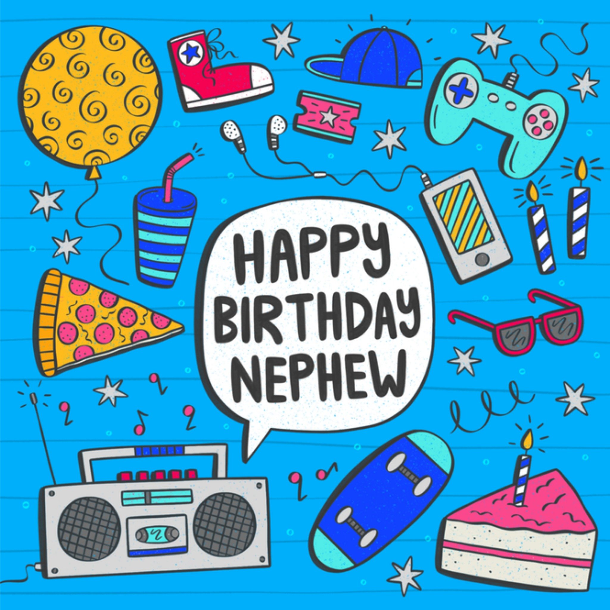 Greetz Verjaardagskaart Happy birthday nephew Vierkant
