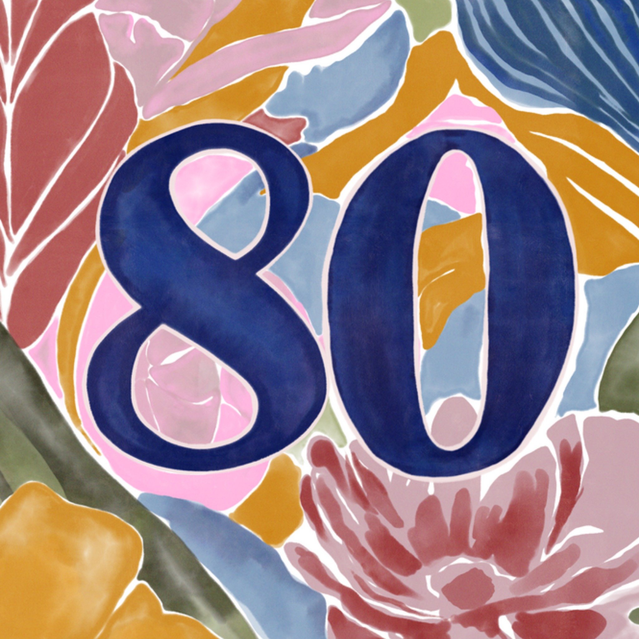 Greetz Verjaardagskaart 80 Today Vierkant