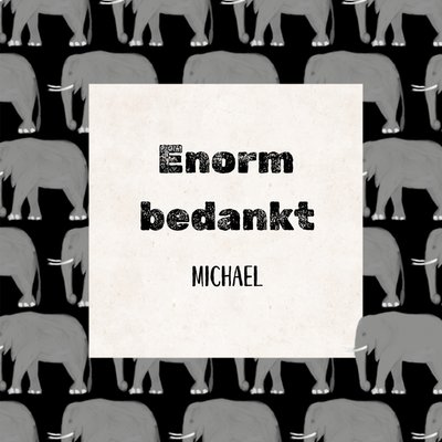 Greetz | Bedankkaartje | Enorm bedankt | Met naam