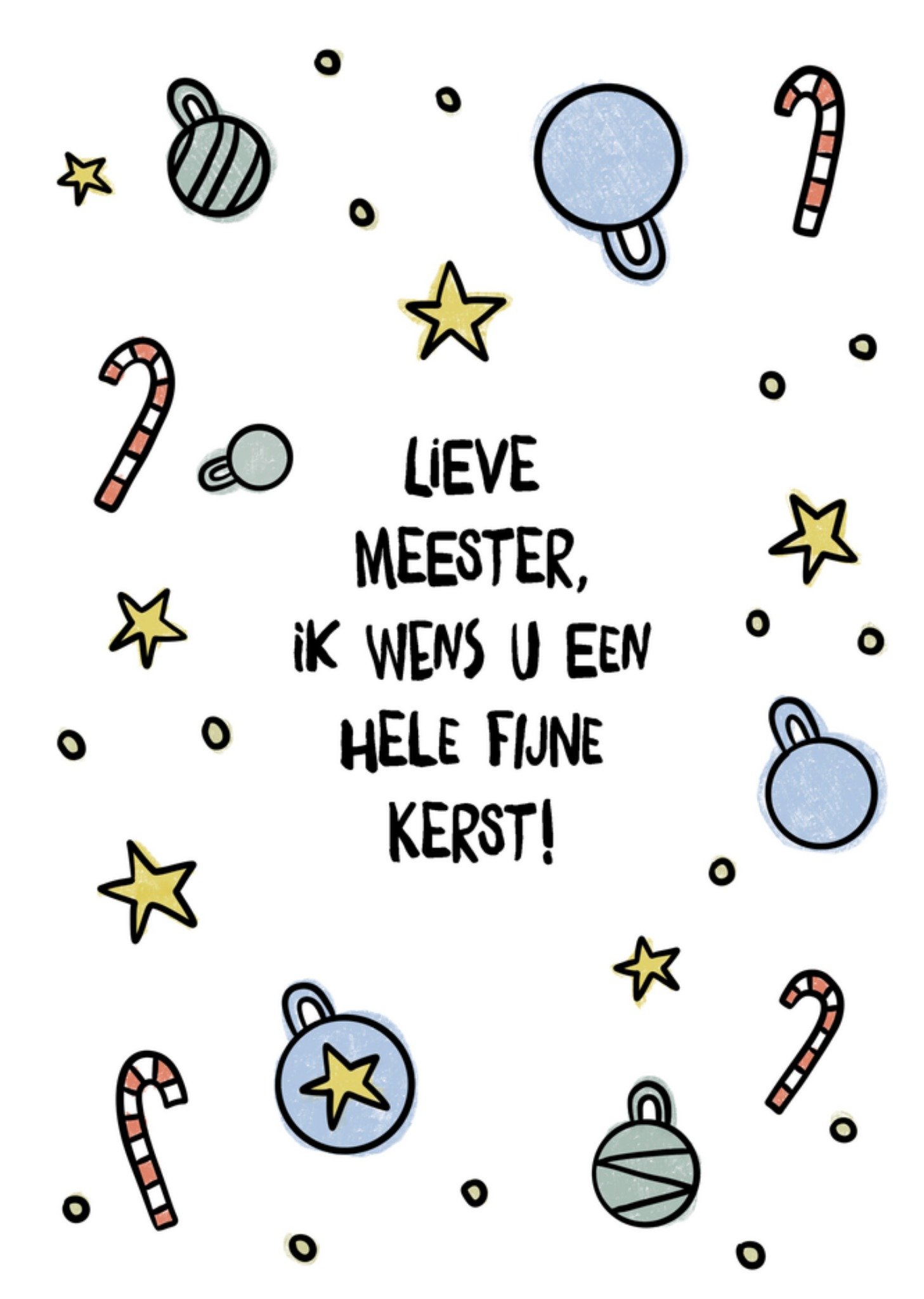 Greetz Kerstkaart Meester Standard Card