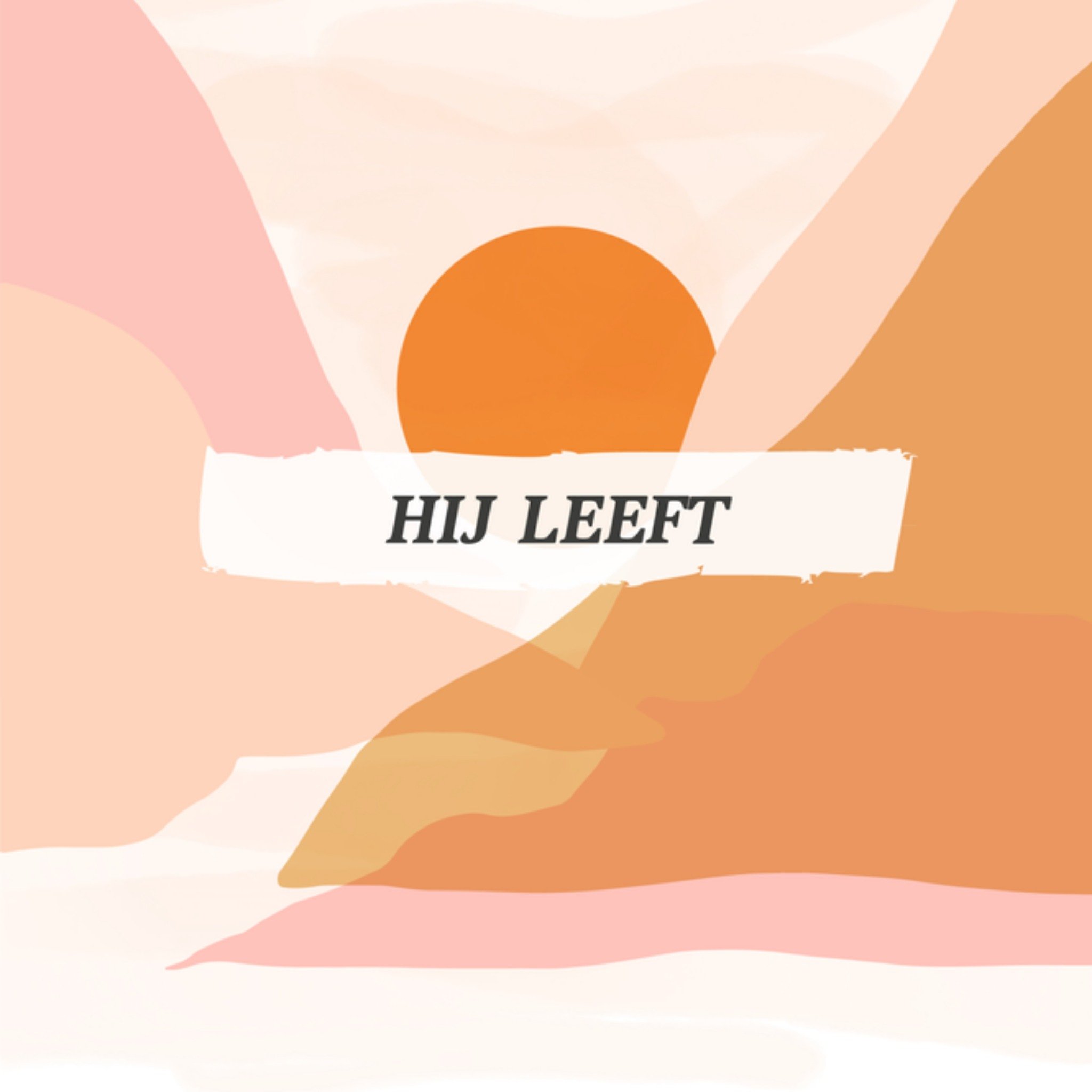 Paaskaart hij leeft christelijk Vierkante Kaart Greetz